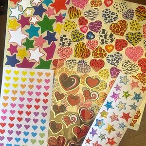 Colorful Heart and Star Sticker Set
